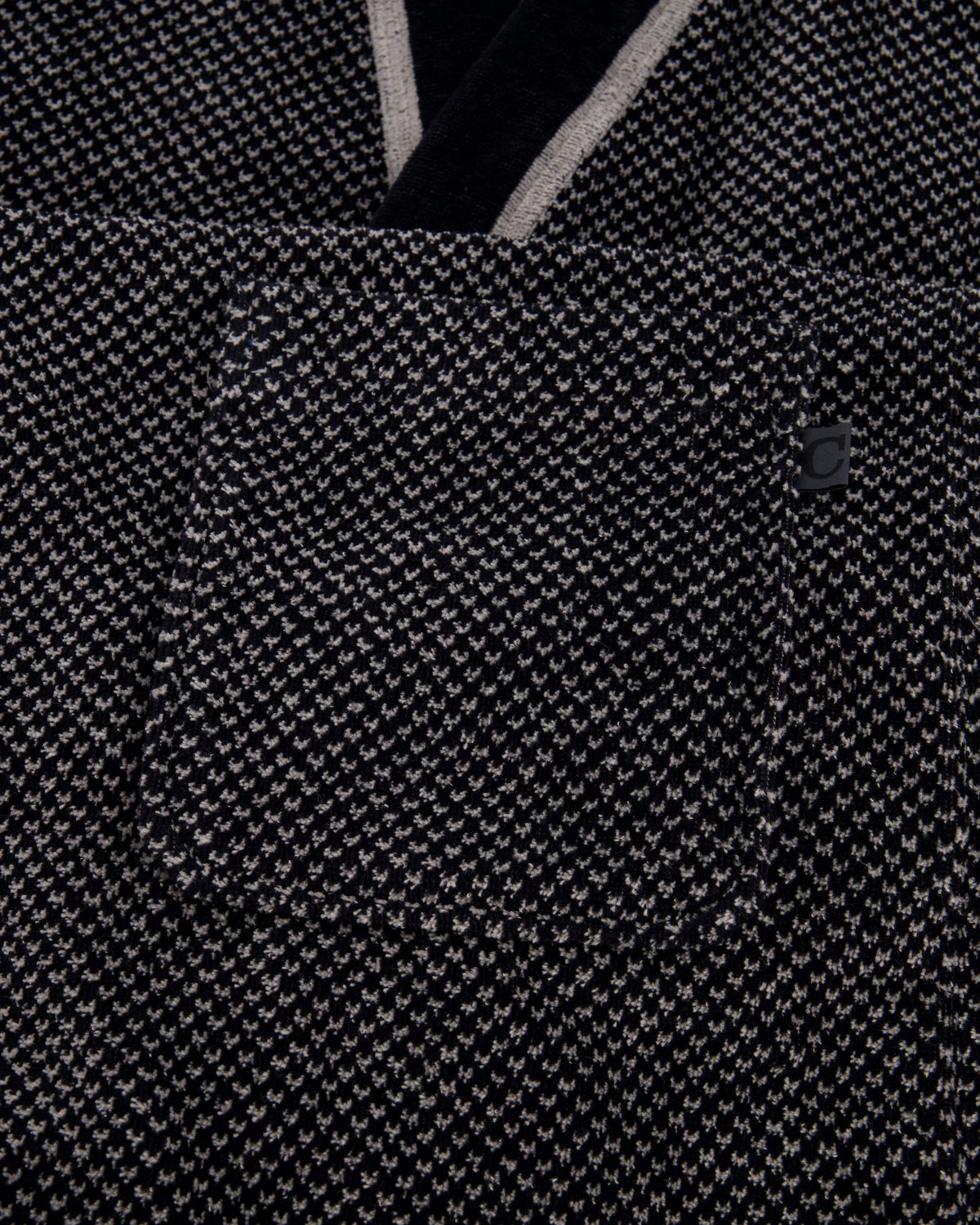 Cawö herenbadjas kimono Silber-schwarz detail 5