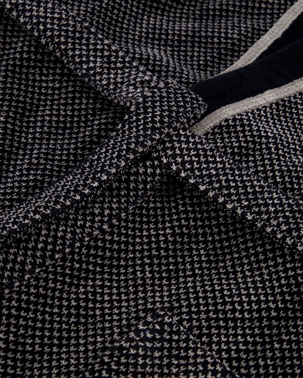 Cawö herenbadjas kimono Silber-schwarz detail 4