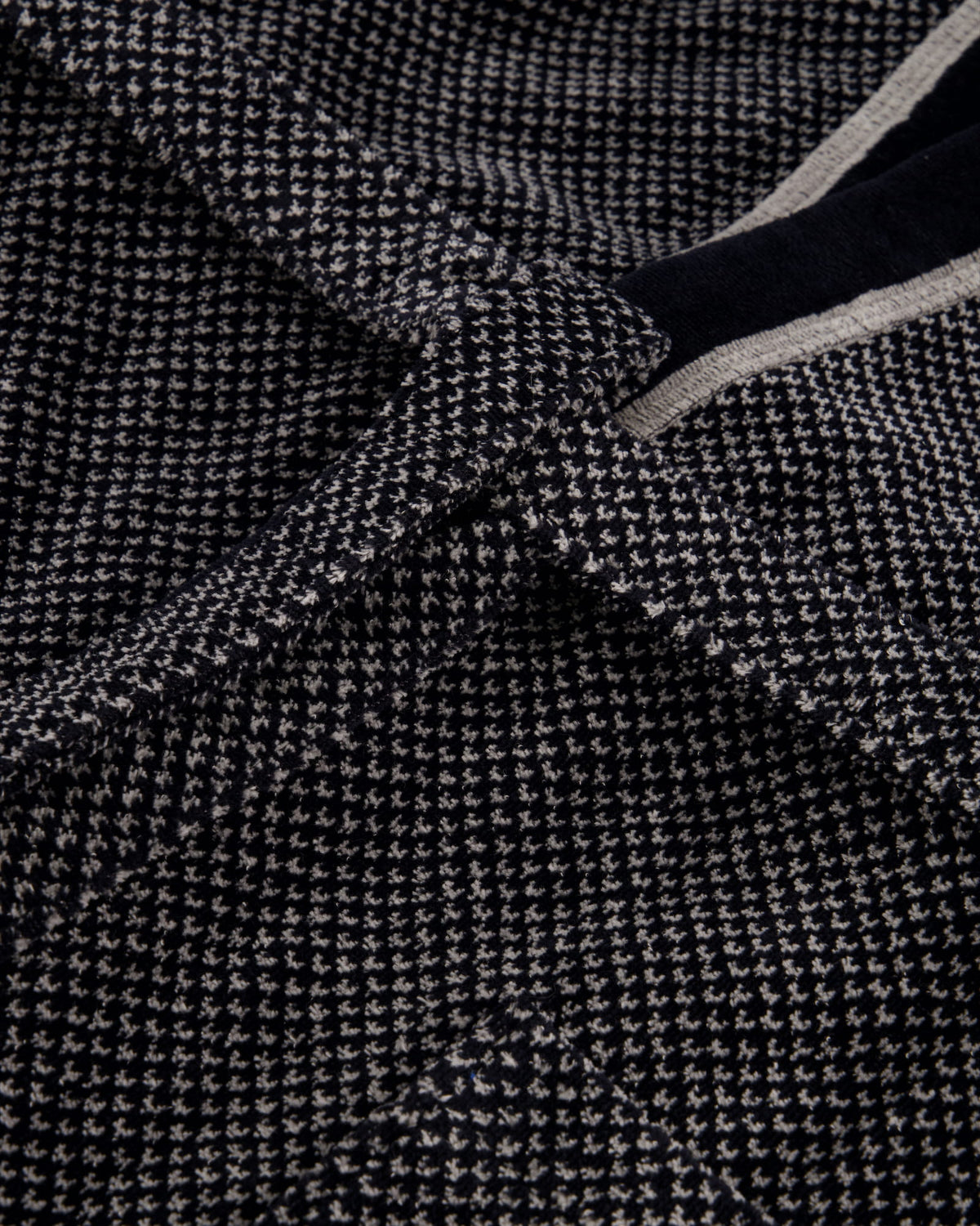 Cawö herenbadjas kimono Silber-schwarz detail 4