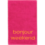 Cawö Postcard Towels gastendoekje bonjour weekend en voilà! detail 2