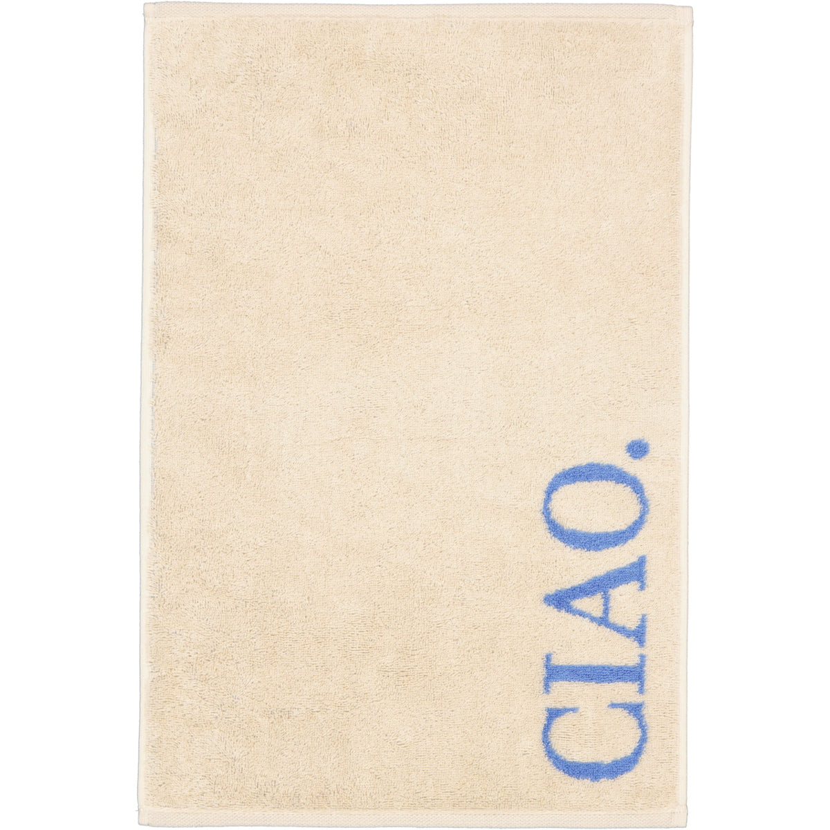 Cawö Postcard Towels gastendoekje CIAO en MORE AMORE detail 2