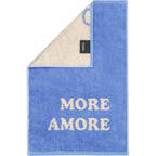 Cawö Postcard Towels gastendoekje CIAO en MORE AMORE detail 1
