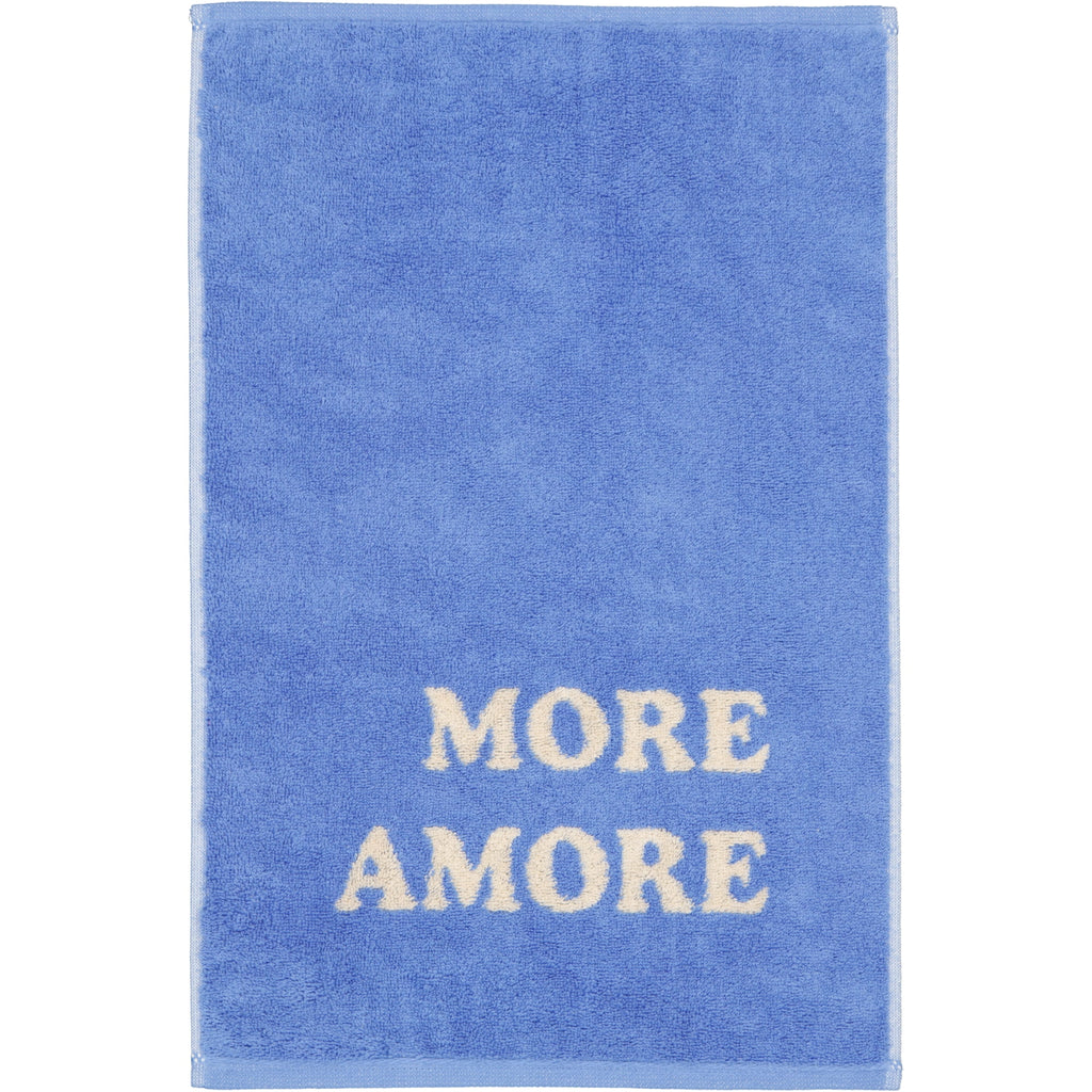Cawö Postcard Towels gastendoekje CIAO en MORE AMORE detail 3