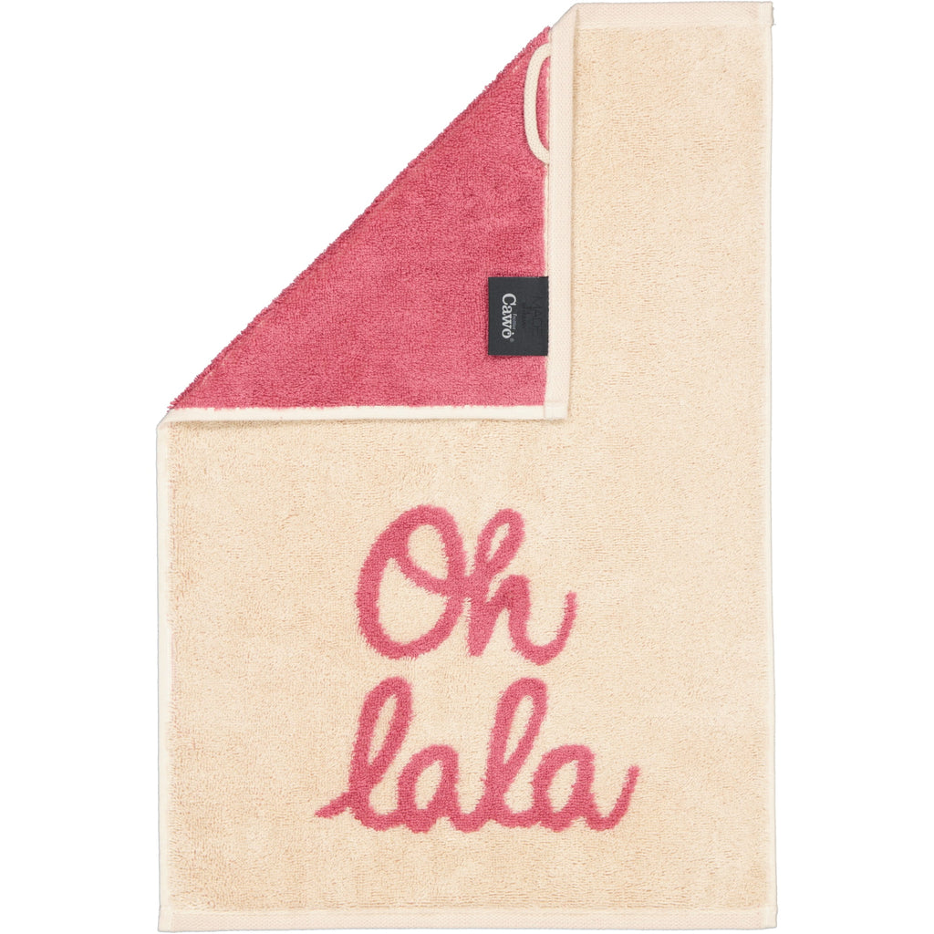 Cawö Postcard Towels gastendoekje Oh lala en très chic