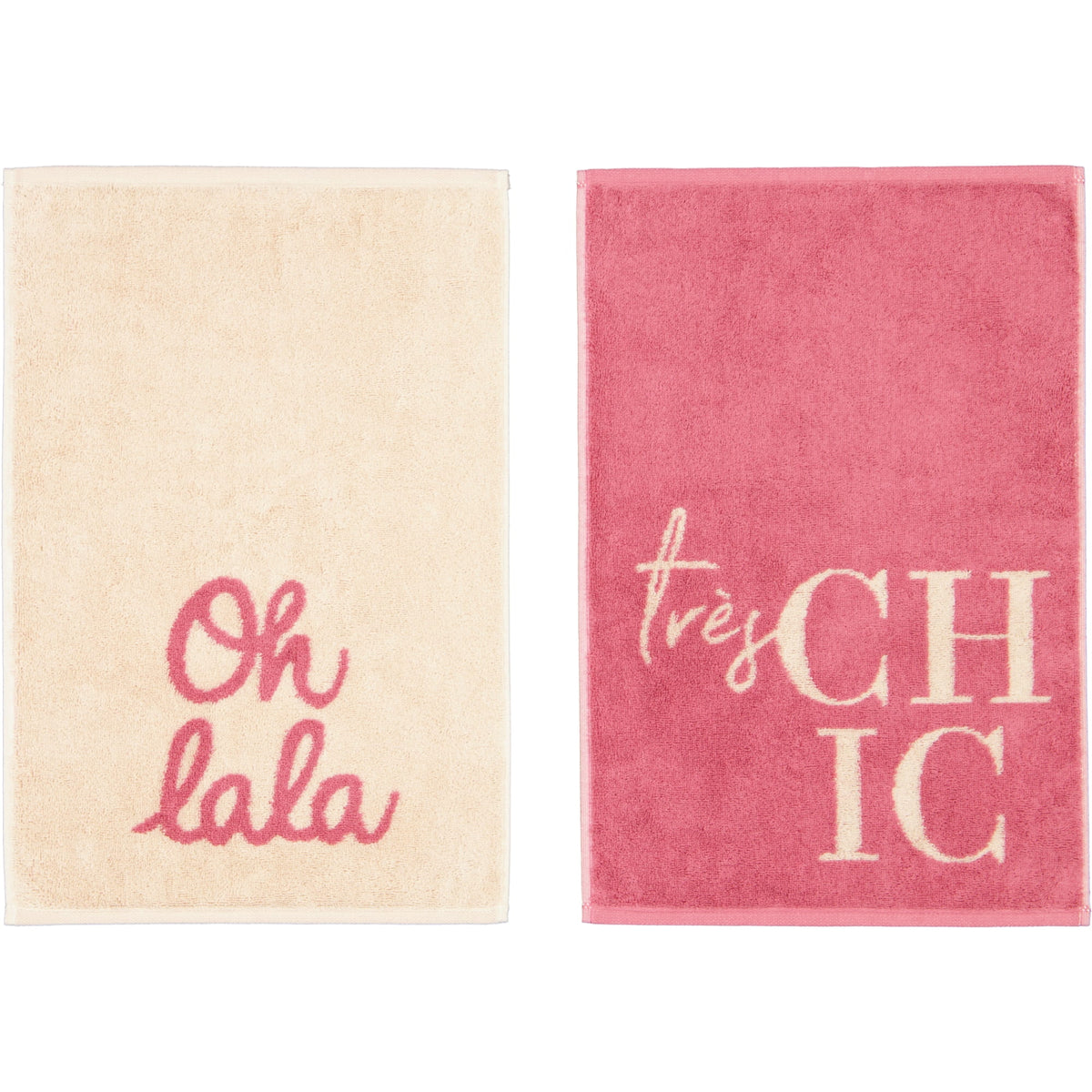 Cawö Postcard Towels gastendoekje Oh lala en très chic detail 4