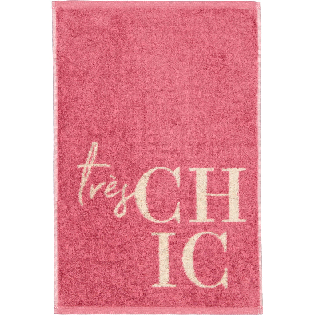 Cawö Postcard Towels gastendoekje Oh lala en très chic detail 3