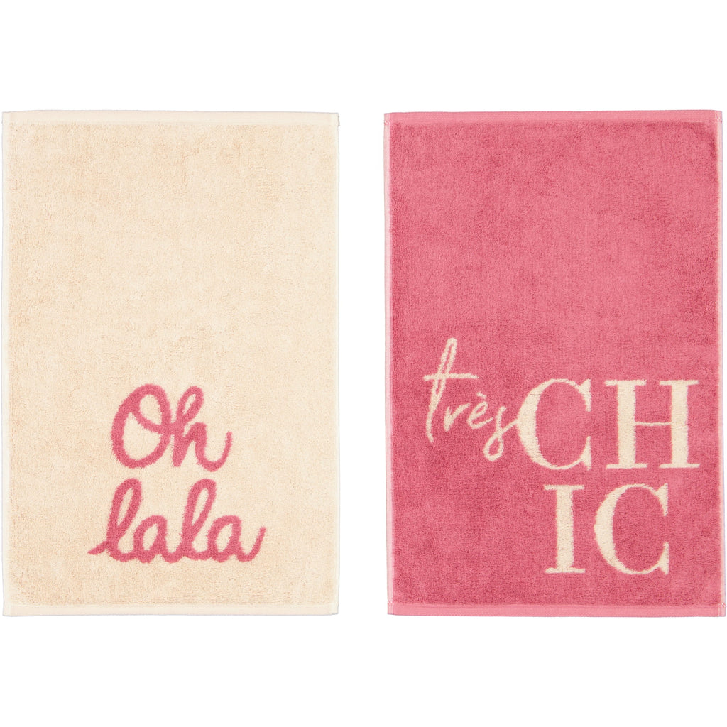 Cawö Postcard Towels gastendoekje Oh lala en très chic detail 5