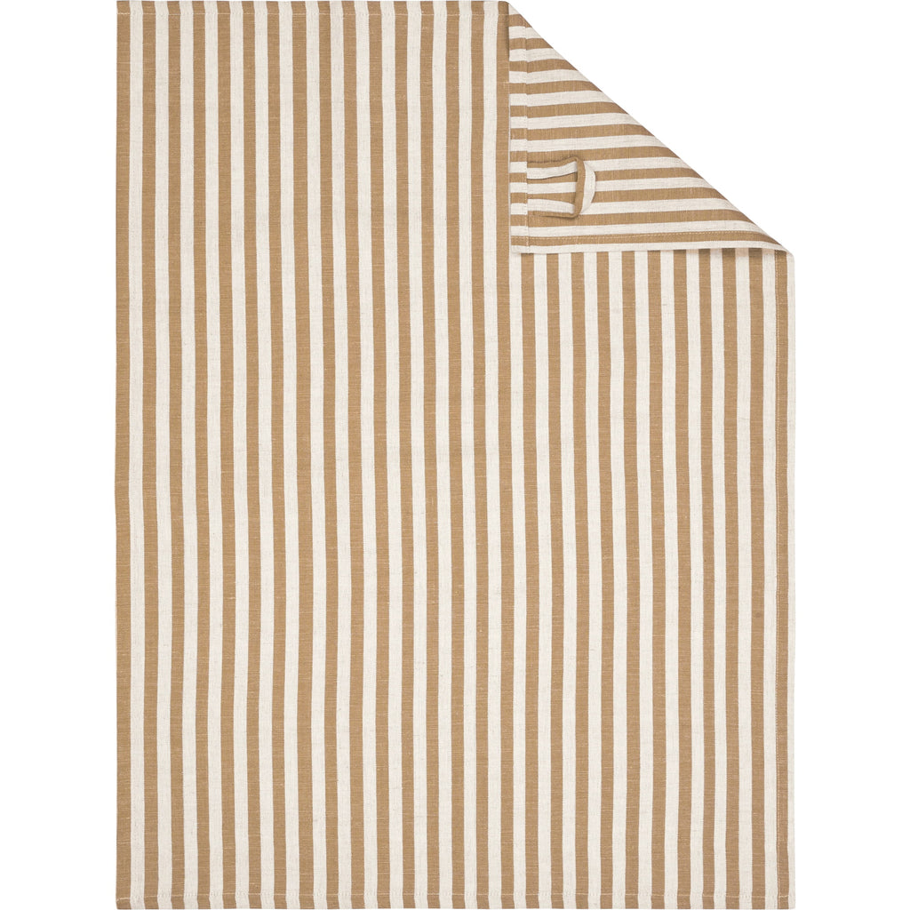 Cawö Linen Classics theedoek streep Naturel