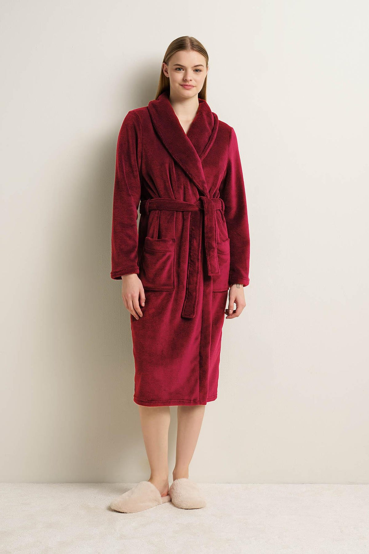 Vamp Kamerjas Fleece Lang Bordeaux
