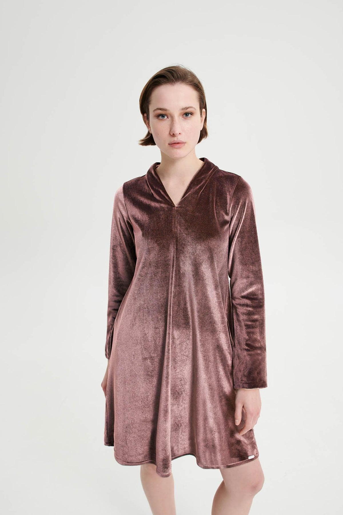 Vamp Velours Nachthemd Oudroze