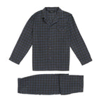 Ambassador Heren Pyjama Oslo Flanel Grijs Blauw Ruit