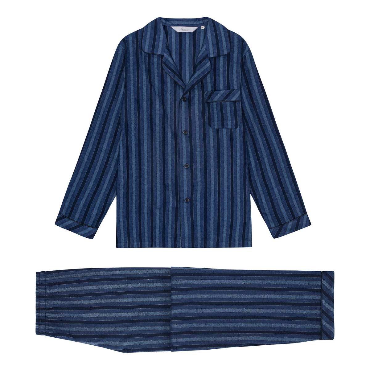 Ambassador Heren Pyjama Oslo Flanel Navy