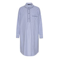 Ambassador Heren Nachthemd Bergen Flanel Blauw Off-white
