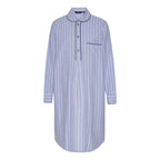 Ambassador Heren Nachthemd Bergen Flanel Blauw Off-white