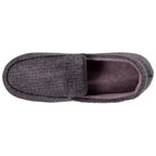Isotoner Heren Pantoffels Mocassin Soepele Zool Antraciet