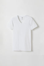 Woody Heren T-shirt V-hals Wit