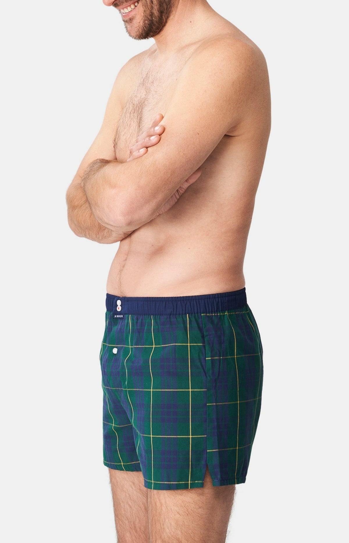 Arthur boxershort Le Club n°1060 Ruit Groen detail 3