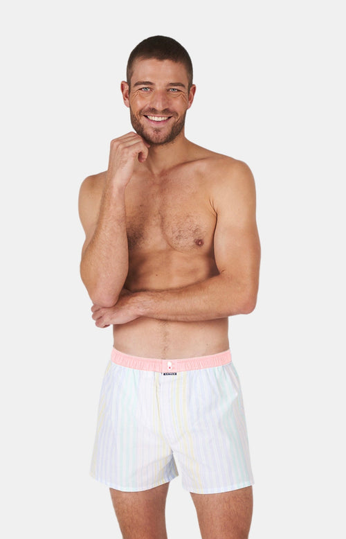 Arthur boxershort Le Club n°1093 Strepen Pastel detail 1