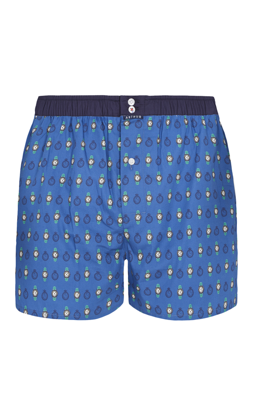 Arthur boxershort Le Club n°1116 Horloges Blauw
