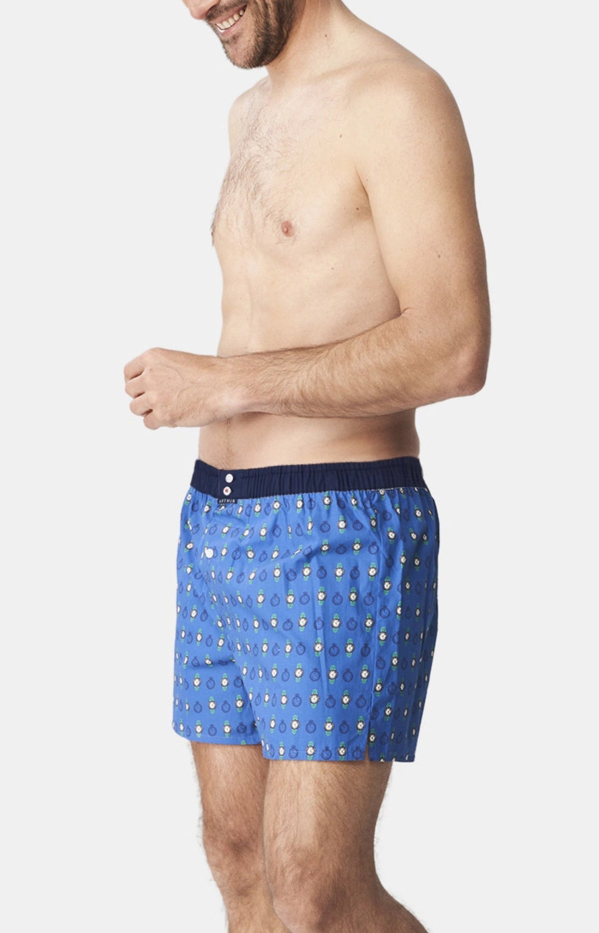 Arthur boxershort Le Club n°1116 Horloges Blauw detail 3