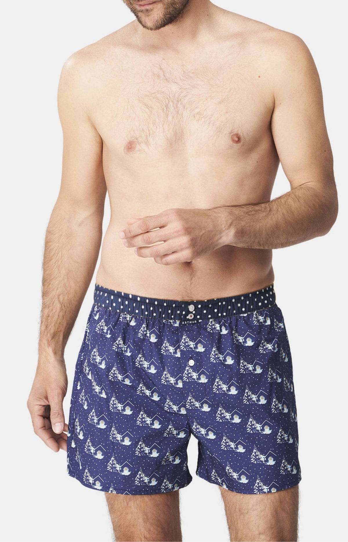 Arthur boxershort Le Club n°1126 Winternacht Marine detail 2