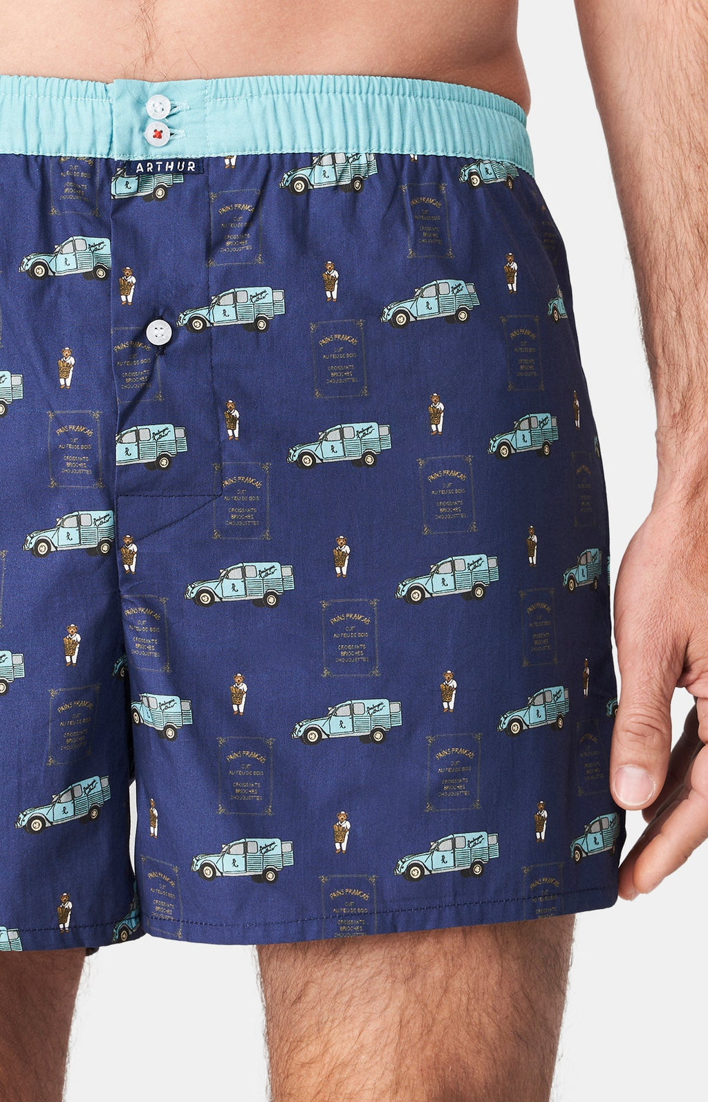 Arthur boxershort Le Club n°1137 Citroën Marine detail 2