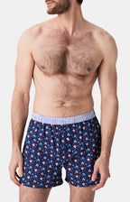 Arthur boxershort Le Club n°1175 Wintermutsen Marine detail 3
