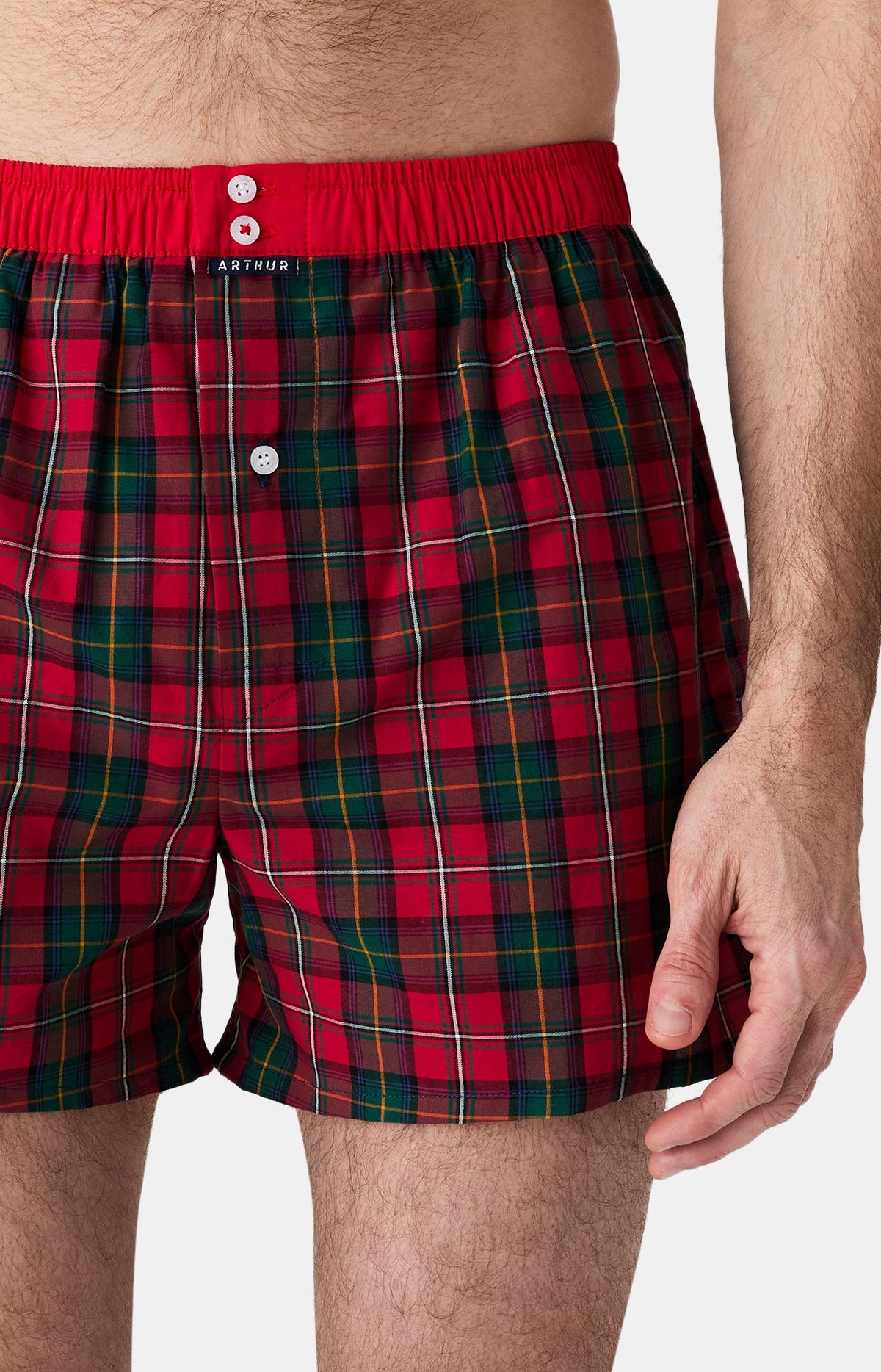 Arthur boxershort Le Club n°1177 Ruit Rouge detail 1