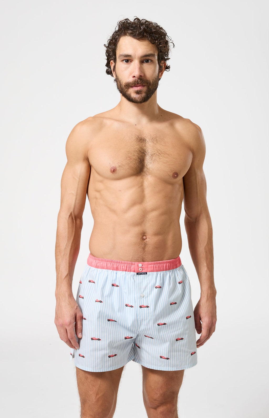 Arthur boxershort Le Club n°1204 Raceauto Ciel detail 2