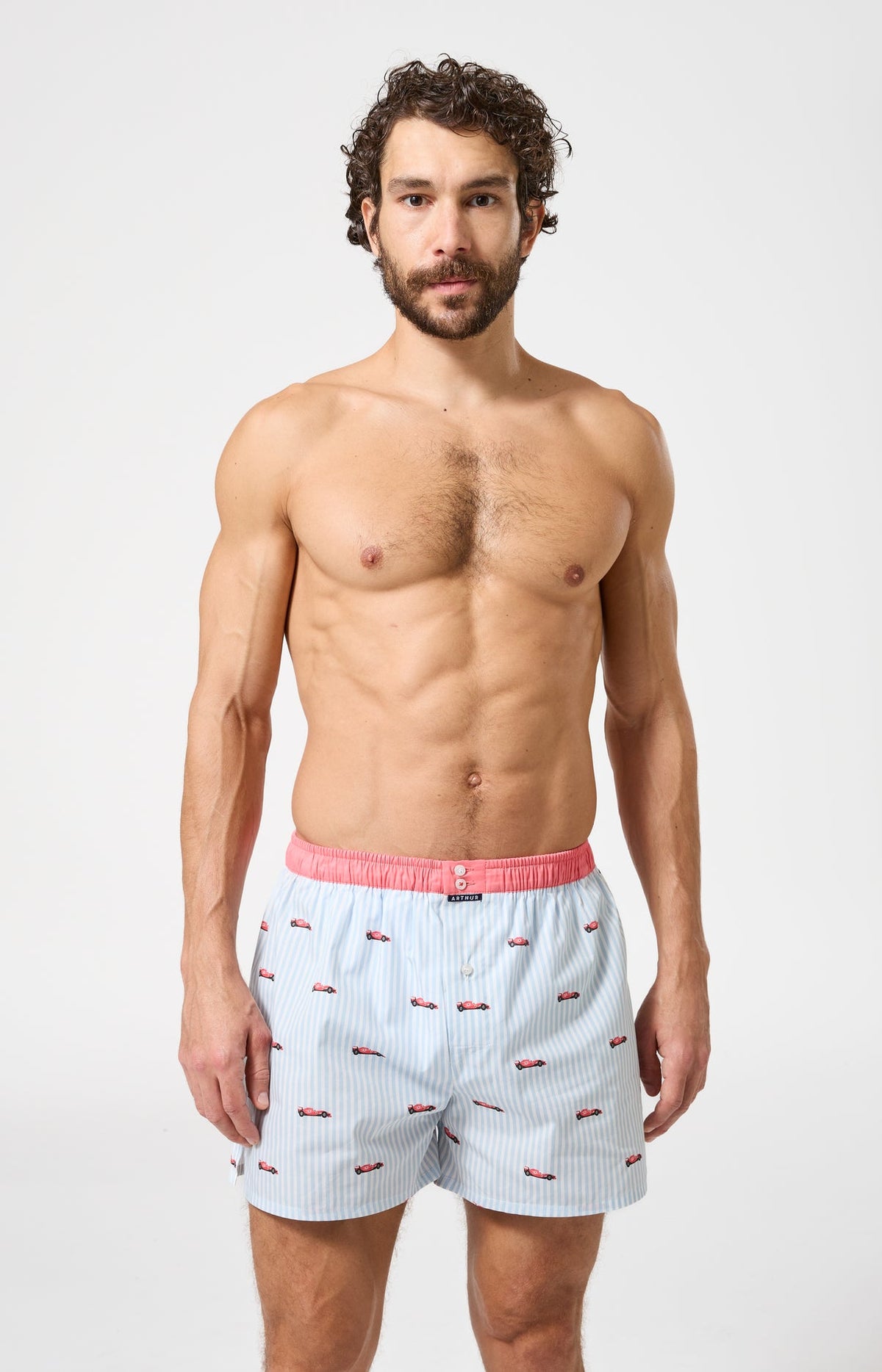Arthur boxershort Le Club n°1204 Raceauto Ciel detail 2