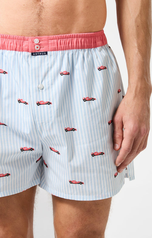 Arthur boxershort Le Club n°1204 Raceauto Ciel detail 1