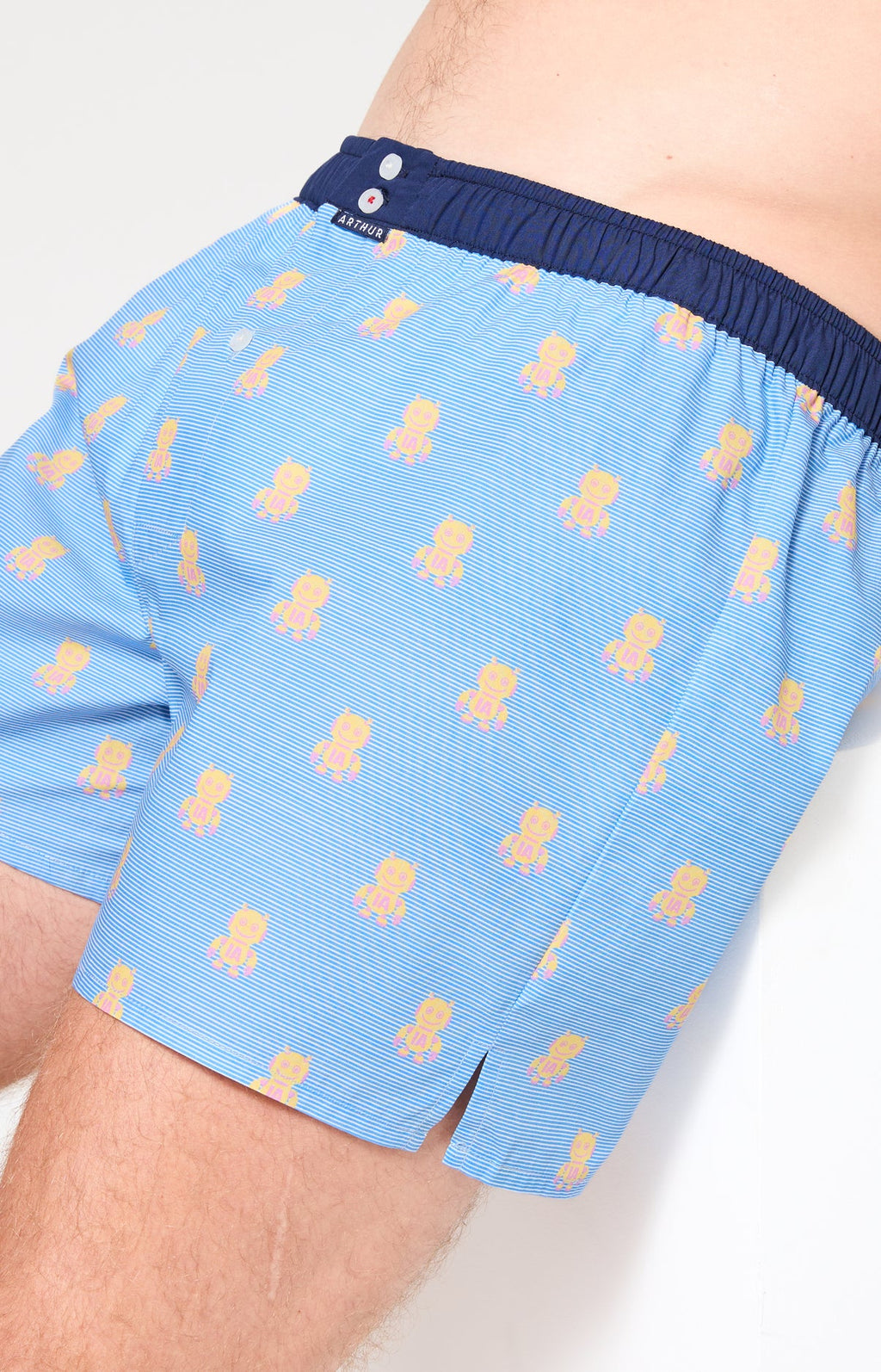 Arthur boxershort Le Club n°1217 Robot Bleu detail 4