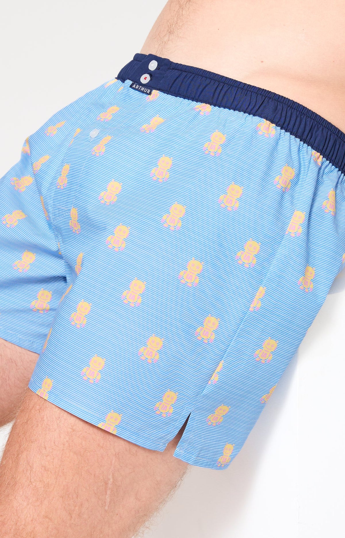 Arthur boxershort Le Club n°1217 Robot Bleu detail 4