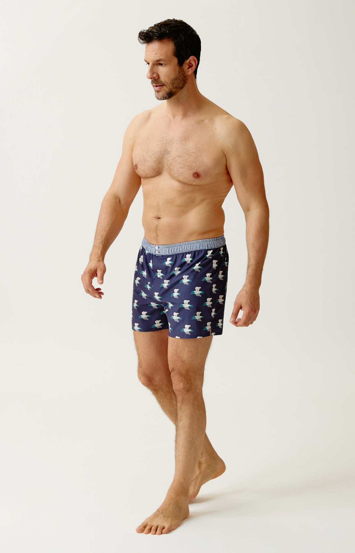 Arthur boxershort Le Club n°1231 IJsbeer Marine detail 2