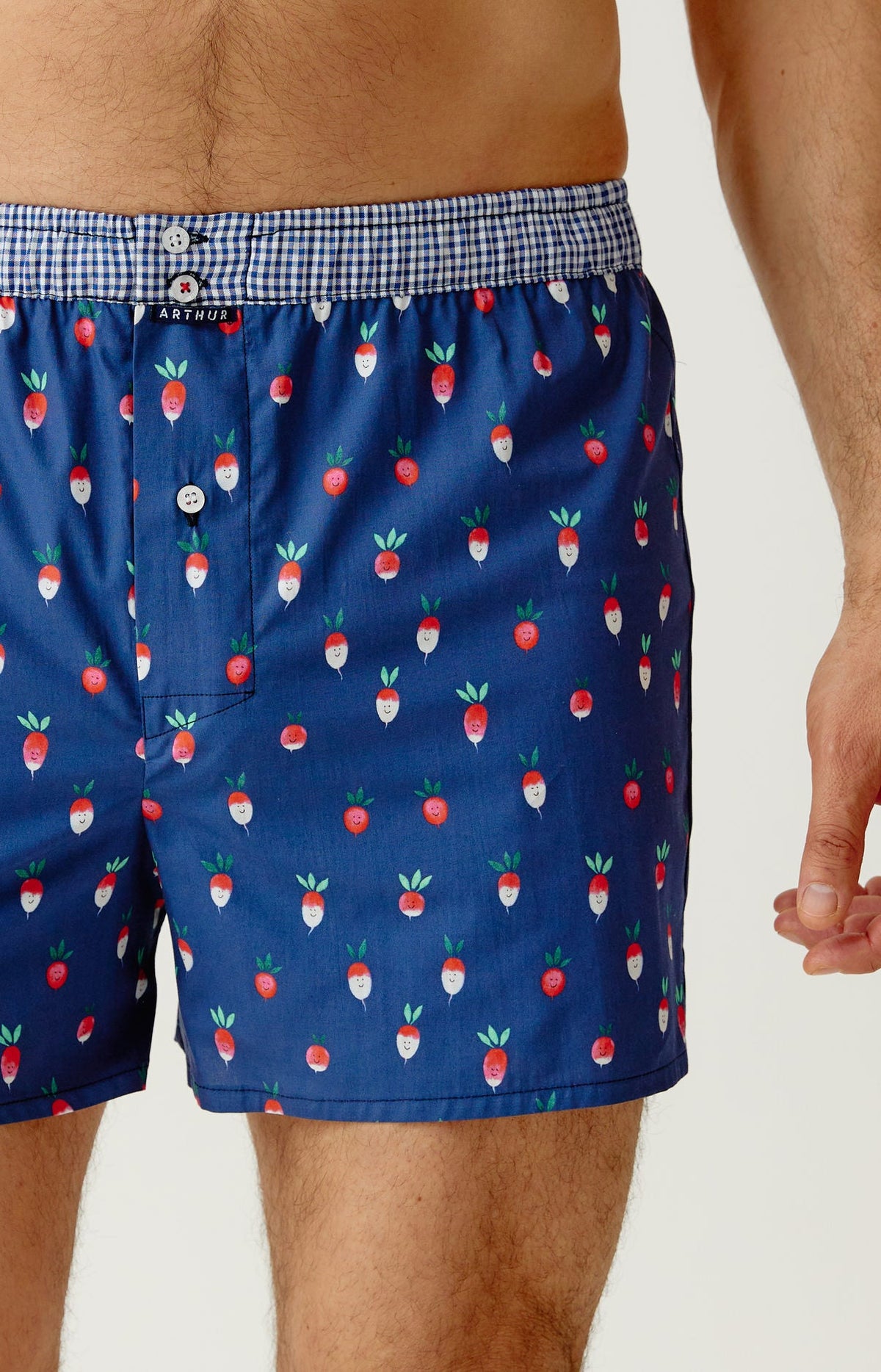 Arthur boxershort Le Club n°1240 Radijsjes Marine detail 3