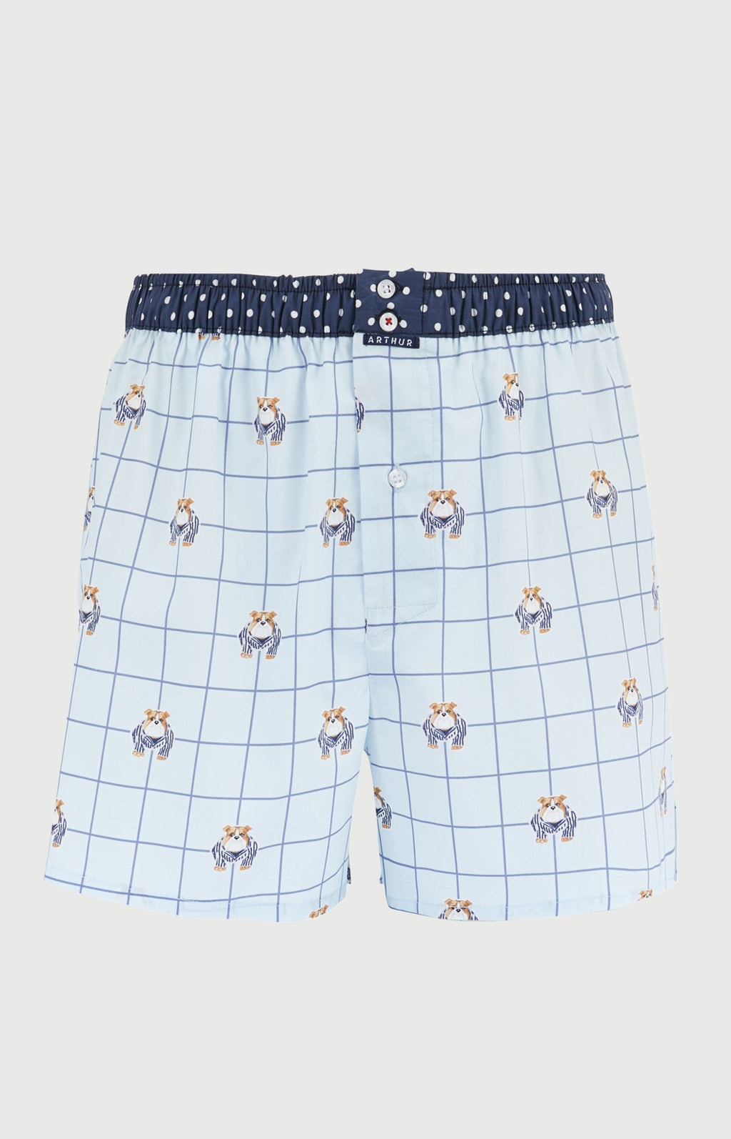 Arthur boxershort Le Club n°1245 Bulldog Ciel