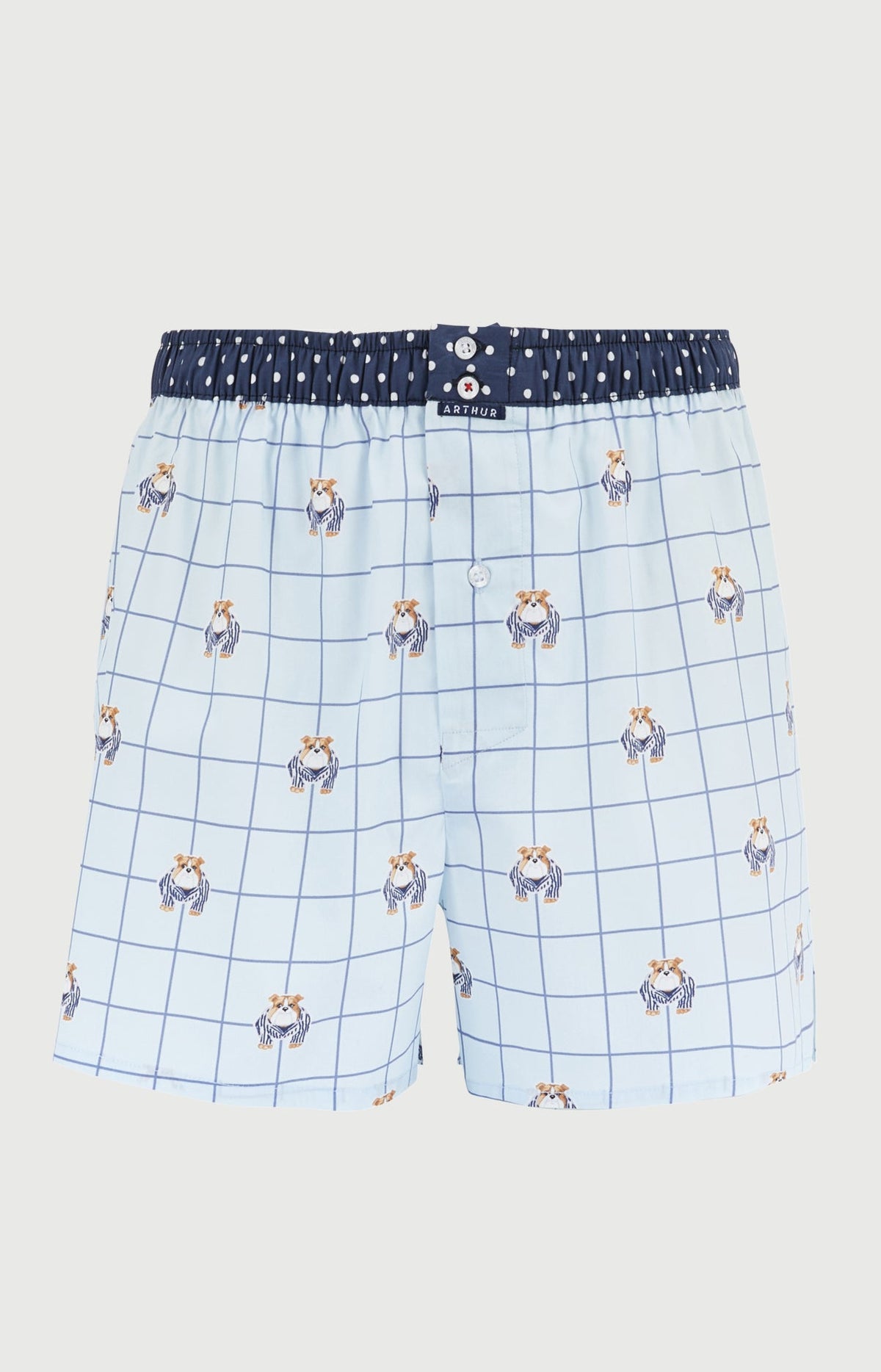 Arthur boxershort Le Club n°1245 Bulldog Ciel