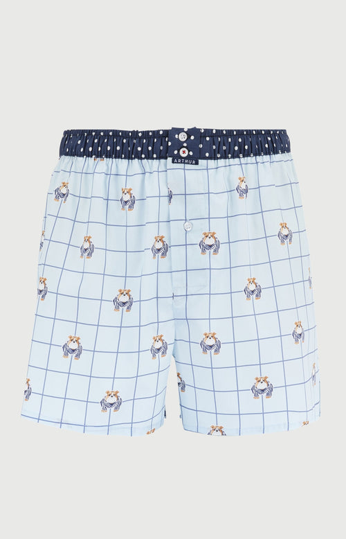 Arthur boxershort Le Club n°1245 Bulldog Ciel