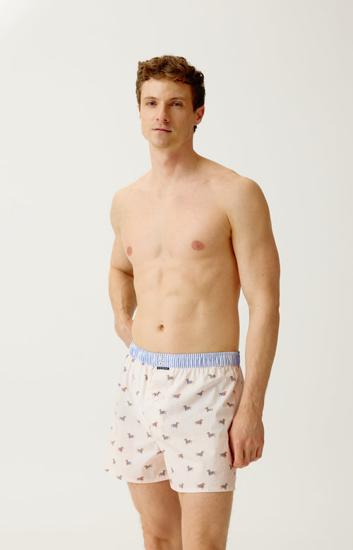 Arthur boxershort Le Club n°1246 Teckel Rose detail 1