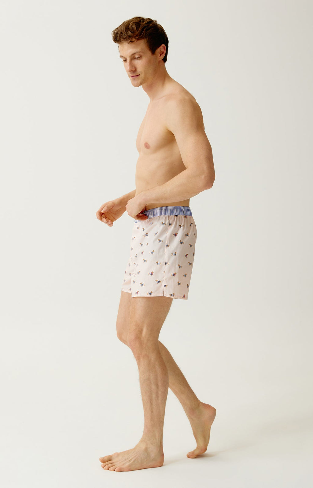 Arthur boxershort Le Club n°1246 Teckel Rose detail 2