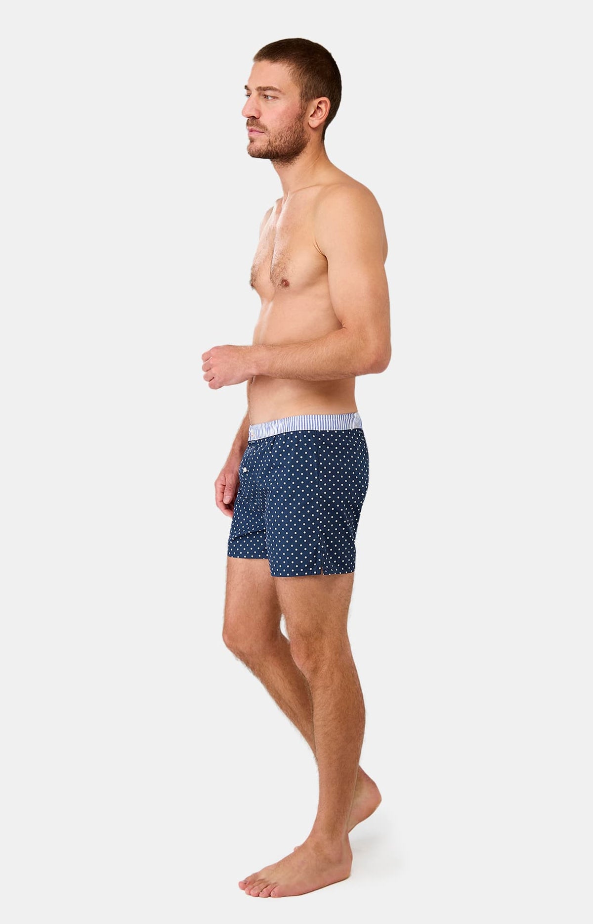 Arthur boxershort Le Club n°002 Bolletjes Marine detail 3