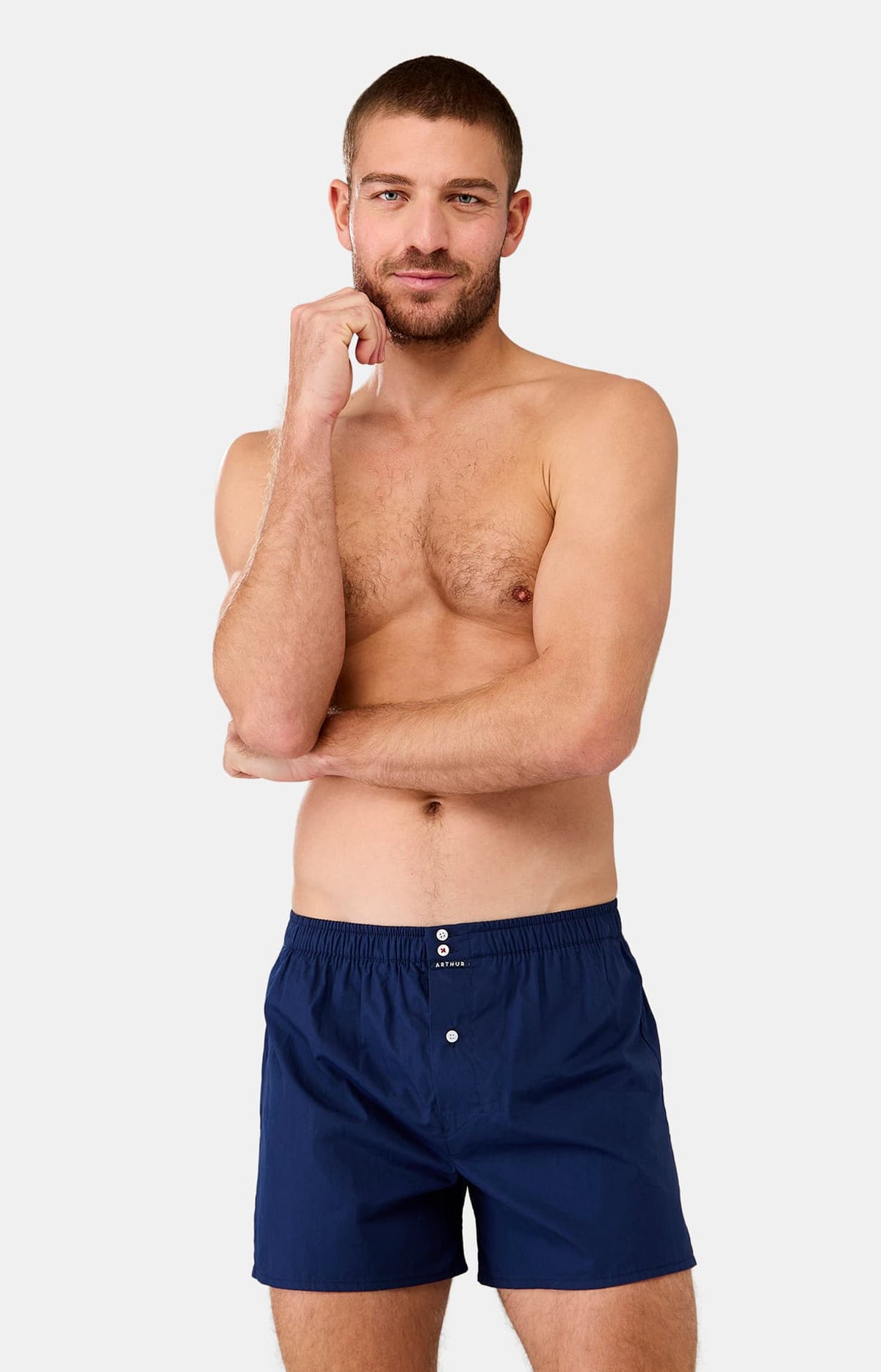 Arthur boxershort Le Club n°010 Uni Marine detail 3