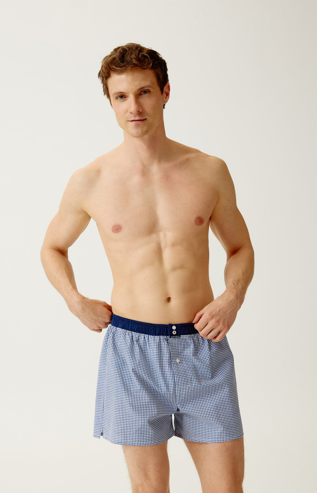 Arthur boxershort Le Club n°014 Vichy Marine detail 1