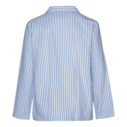 Ambassador Heren Pyjama Oslo Flanel Blauw Wit