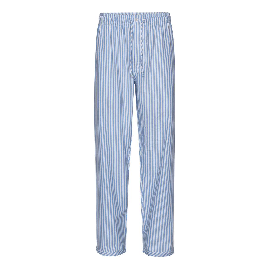 Ambassador Heren Pyjama Oslo Flanel Blauw Wit