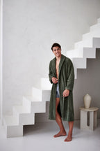 Badjas sage green unisex