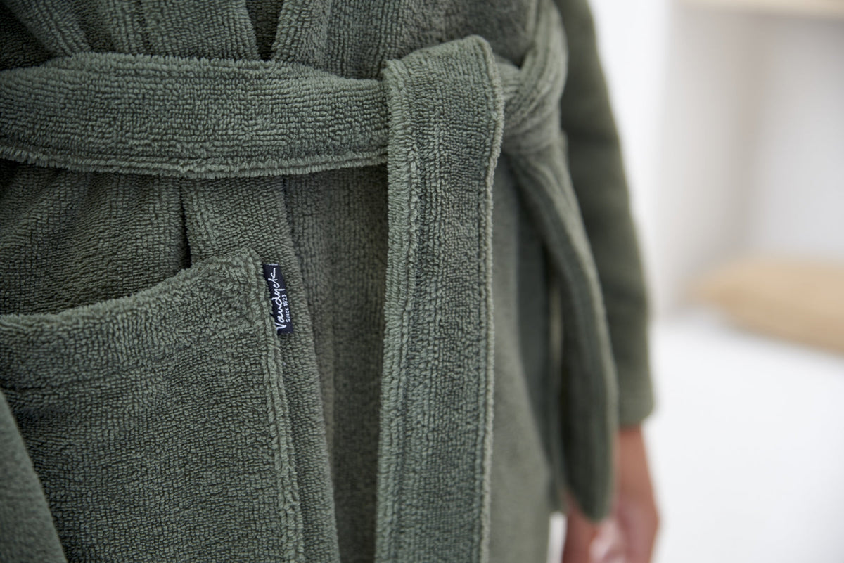 Badjas sage green unisex