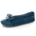 Isotoner Dames Pantoffels Ballerina Tule Bleu Canard