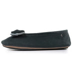 Isotoner Dames Pantoffels Ballerina Dubbele Strik Salie