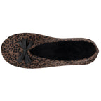 Isotoner Dames Pantoffels Ballerina Luipaard